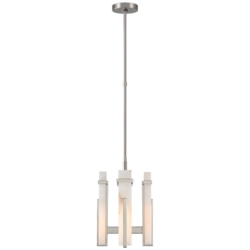 Ian K. Fowler Malik Small Chandelier, Polished Nickel, White