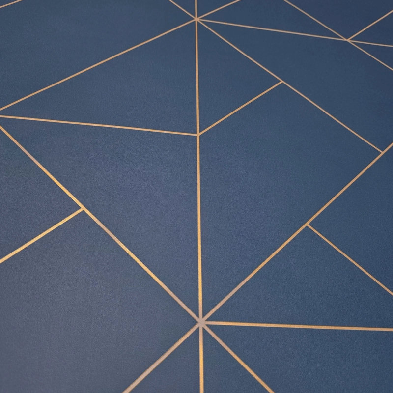 Papier peint géométrique bleu foncé avec triangles de losanges angulaires géométriques angulaires