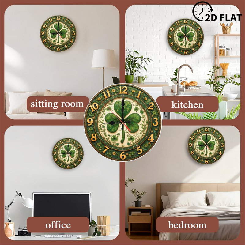 Horloge murale Shamrock