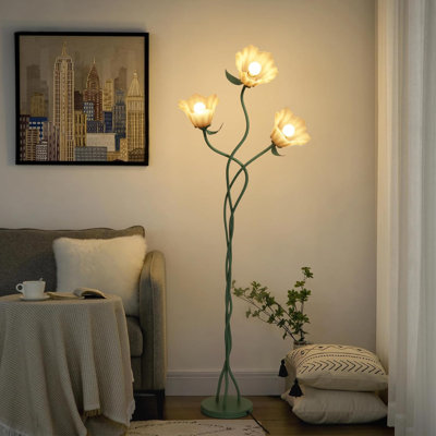 Three-Headed Flower-Shaped Floor Lamp