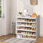 Warm white MDF shoe cabinet-1710999531-1710999532