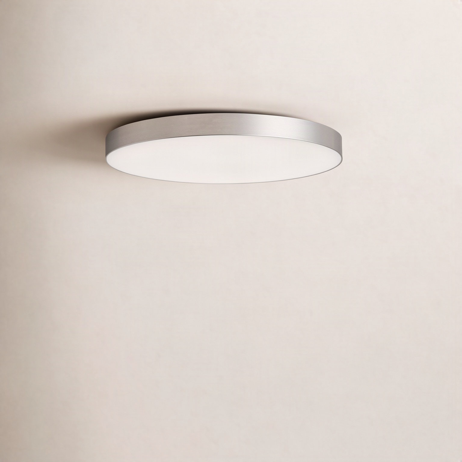 Randall Single Light Acrylic LED Flush Mount, Satin Nickel, 0.75" H 9" W x 9"D