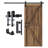 Sliding Standard Single Barn Door Hardware Kit with Handle and Floor Guide-84973970
