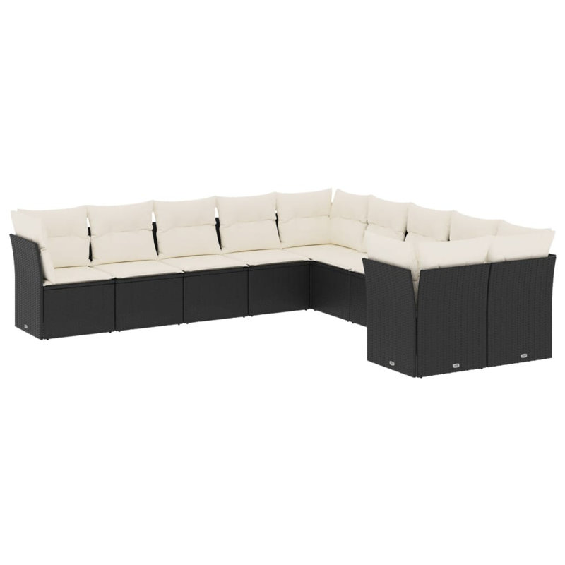 Vidaxl Garden Sofa Set PE Rattan 10 Piece Set Height-Adjustable
