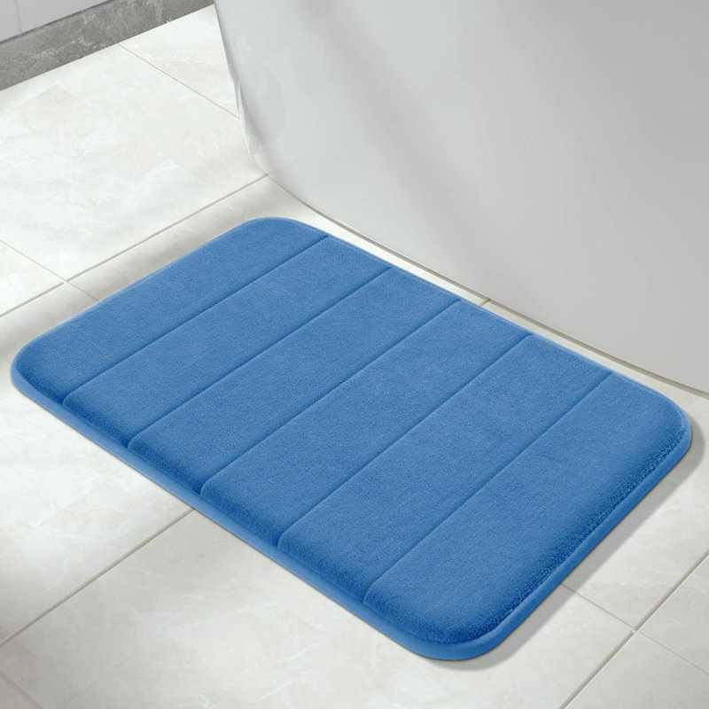 Tapis pour salle de bain Cassondra, Bleu