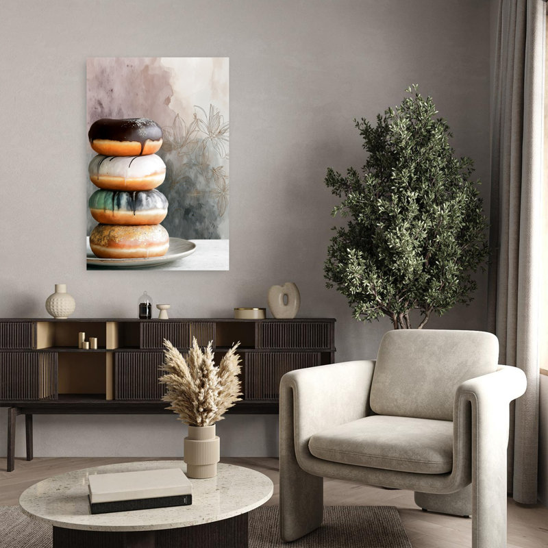Art mural moderne et élégant, «Sweet Donut Stack», H 36 po x l 24 po