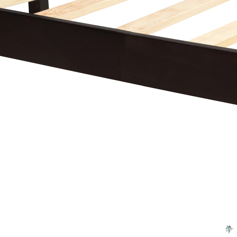 Platform Bed Frame With Headboard, Wood Slat Support, No Box Spring Needed, Queen, Espresso