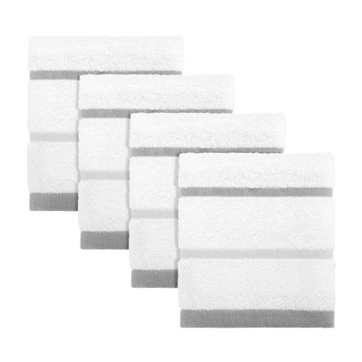 Izod Sandbar Grey 4-Pack Washcloth Set