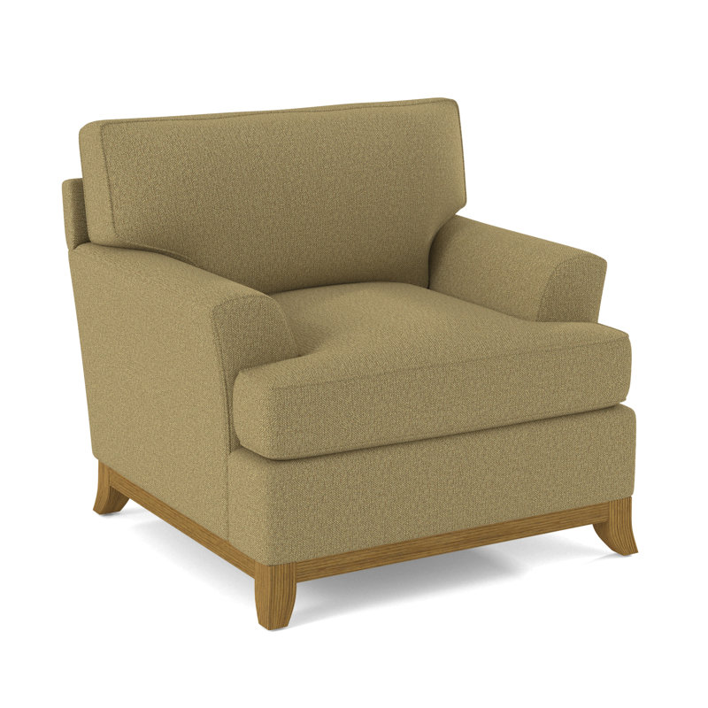 Fauteuil large Oaks Way, Performance texturée blanche; 0865-91, Miel
