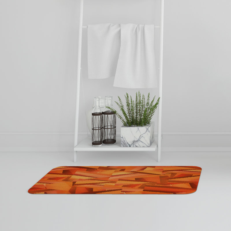 Ajaysia Non-Slip Bath Rug, Abstract Prism