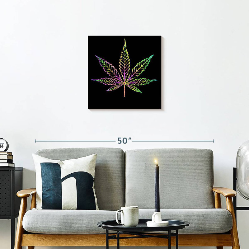Holographic Cannabis Leaf, 20" H x 20" W