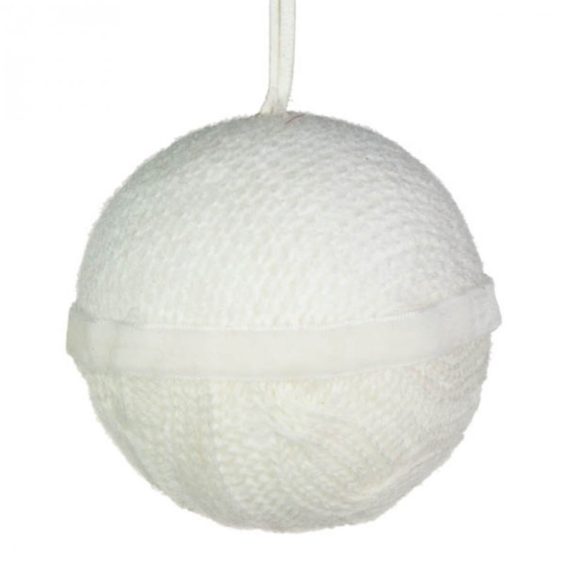 8cm Textile Ball Ornament
