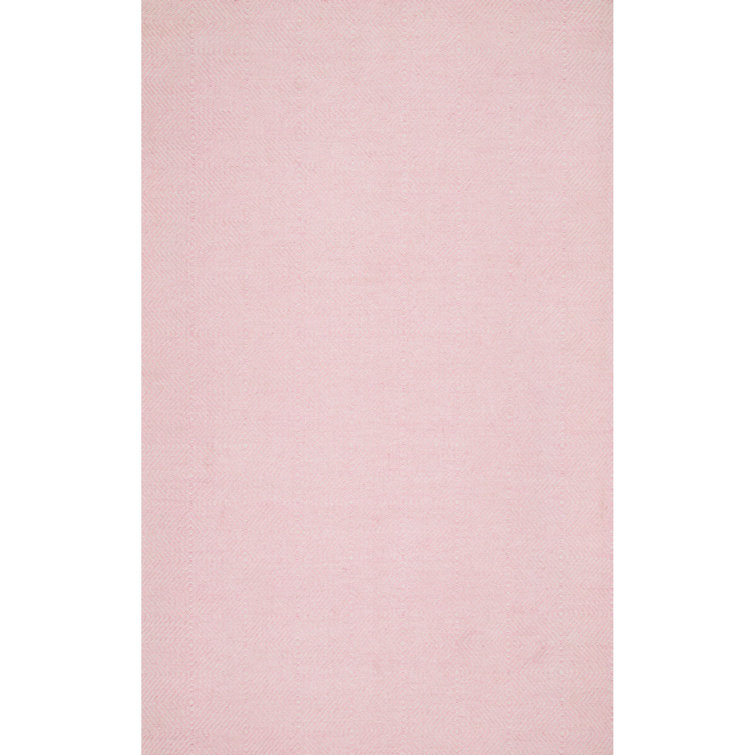 Arriaga Geometric Handmade Tufted Light Pink Area Rug