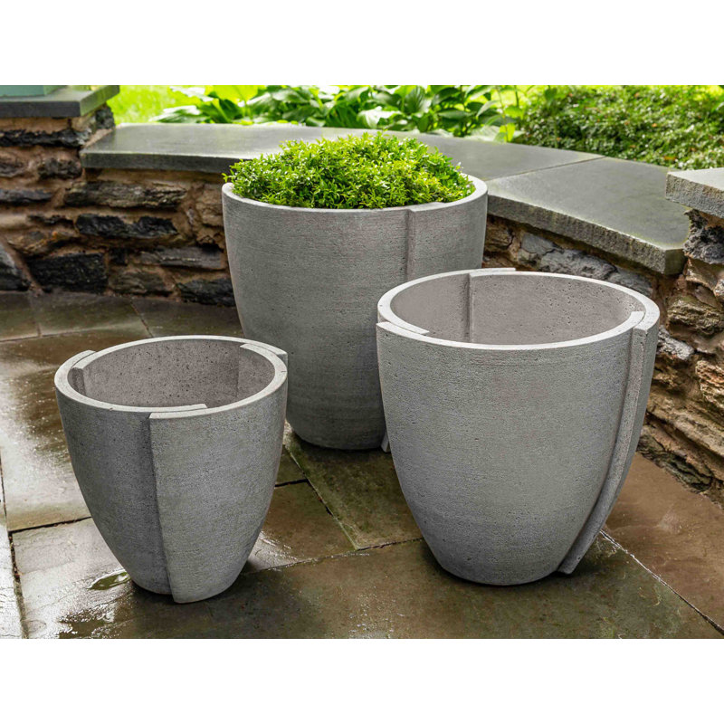 Concept Handmade Planter, Graystone, 14.75" H x 15.25" W x 15.25" D