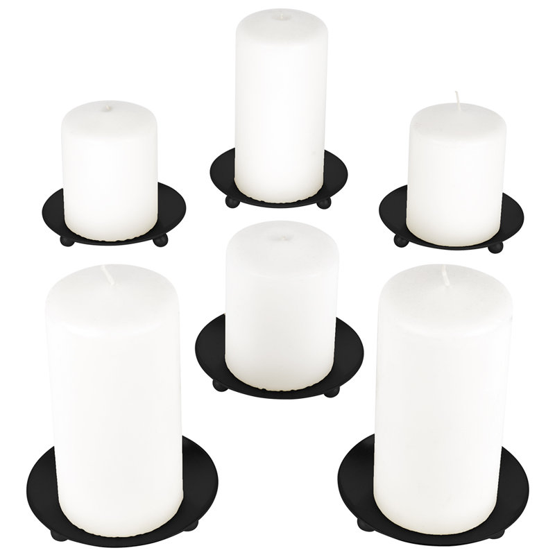 0.5'' H Metal Tabletop Votive Holder, Black
