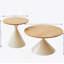 TABLE RONDE BLANC + BOIS