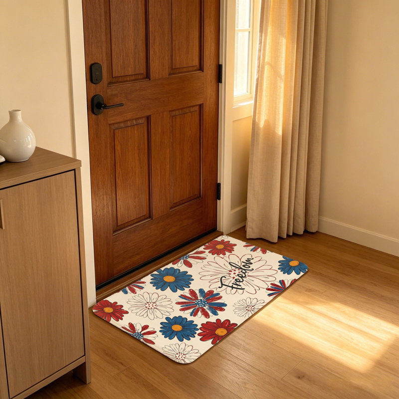 Tapis d'entrée Patriotic Daisy Freedom Print 20 po x 32 po