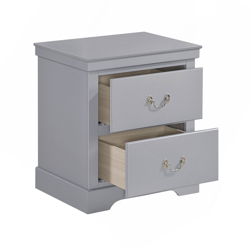 Table de chevet en bois 1Pc, Gris