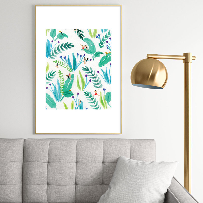 Helo Birdie Toucan jungle, reproduction d'art encadrée, Cadre métallique doré, H 36 po x l 24 po x P 0,88 po