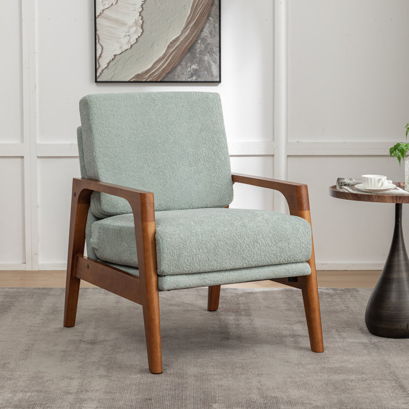 Fauteuil rembourré en polyester, Polyester sarcelle