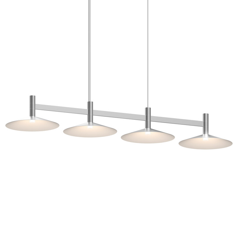 Systema Staccato Sleek Silver Aluminum LED Kitchen Island Pendant