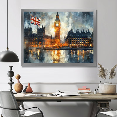 London Big Ben Landscape Glow II - London Wall Art