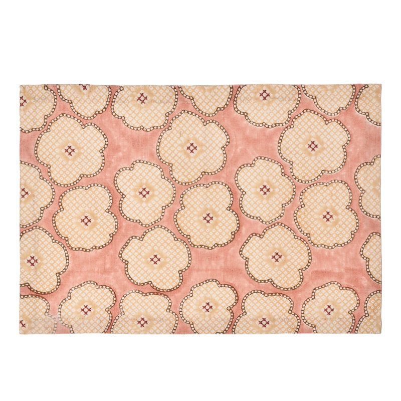 Floral Burst Table Placemat 14x20 Inch, Pink