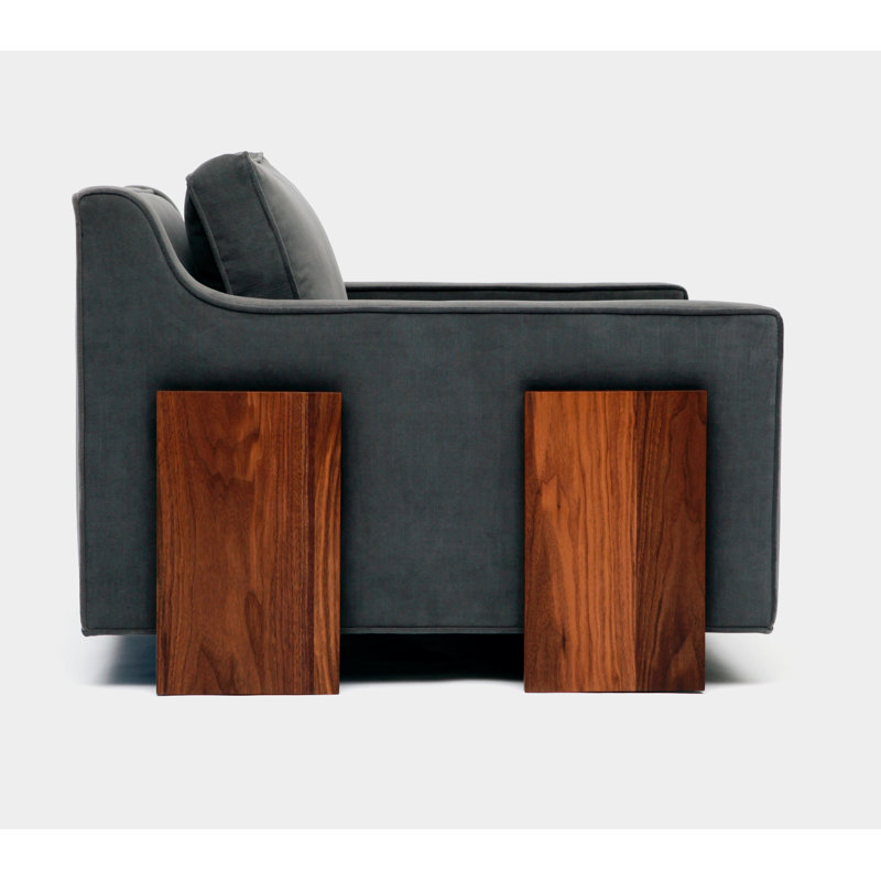 Tufted Armchair, Flannel
