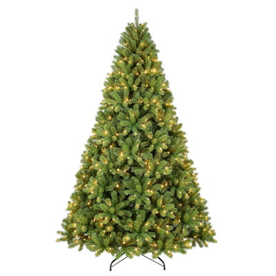 White Pre-Lit Spruce Christmas Tree