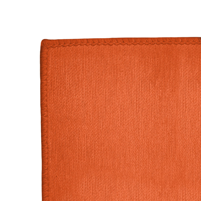 Tapis orange/noir/crème tissé à plat San Francisco, Rectangle 5 pi x 7 pi