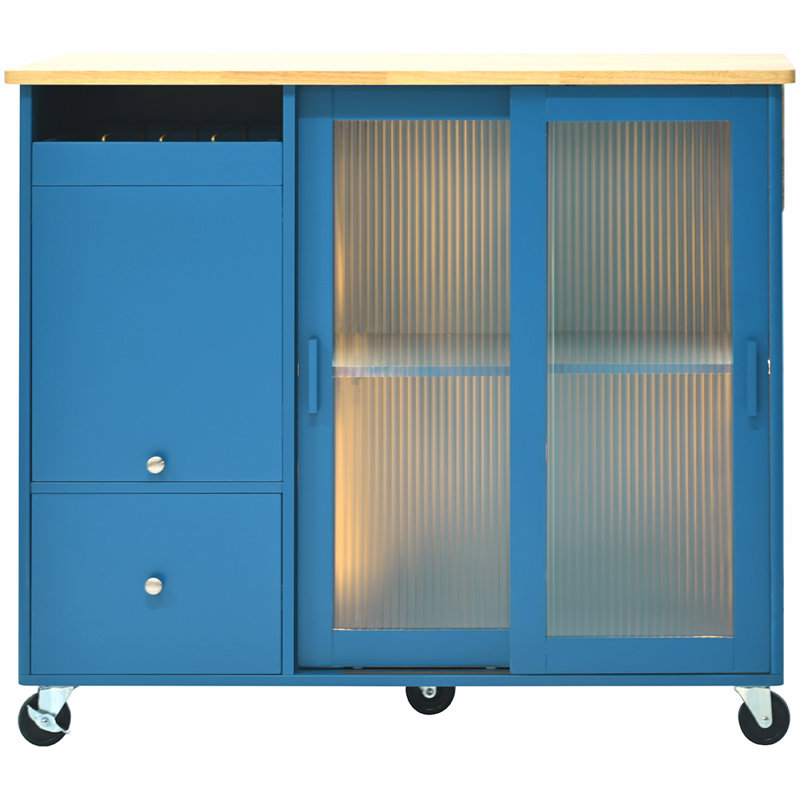 Montavius 44.03 " W Kitchen Island, Blue