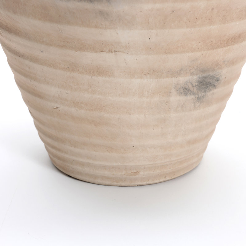 Dashiah Terracotta Vase with Ribbed Texture