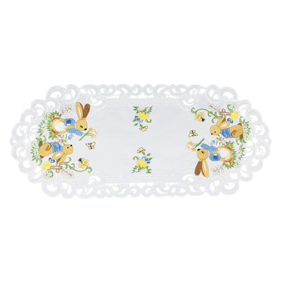 Lillimai Easter Bunny on White Table Runner
