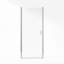 Porte de douche pivotante semi-sans cadre H 36 po x 72 po avec verre trempé transparent de 1/4 po (6 mm) et poignée, chrome-124870112