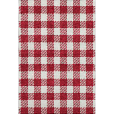 Premium Machine Washable Prisco Red Rug