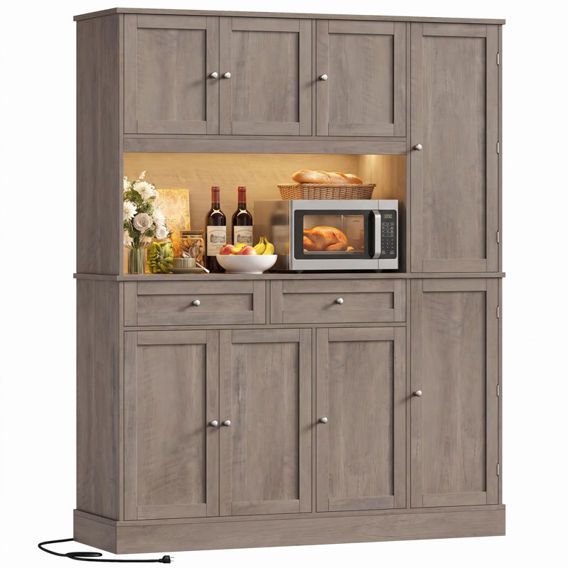 Arryanna 72.8'' Kitchen Pantry, Grey
