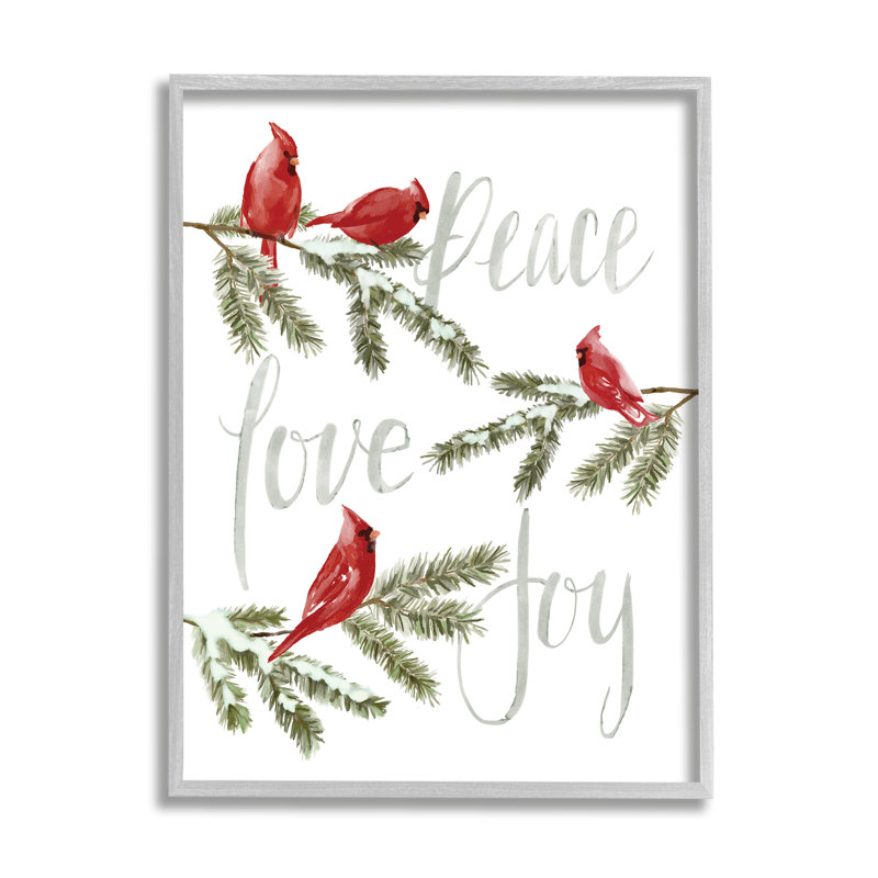 Winter Cardinals perché par Dogwood, H 30 po x l 24 po x P 1,5 po, Estampe numérique Farmhouse