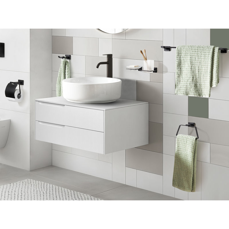 6-Piece Bathroom Hardware Set RIOHACHA with Towel Bars and Hooks, Matte Black
