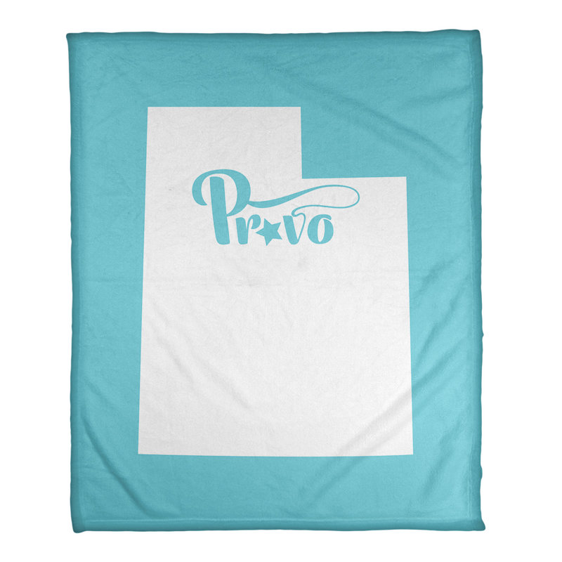 Jeté polaire provo utah, l 52,5 po x L 62,5 po, Bleu sarcelle