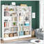 Bibliothèque de rangement blanche à 7 niveaux-350456597