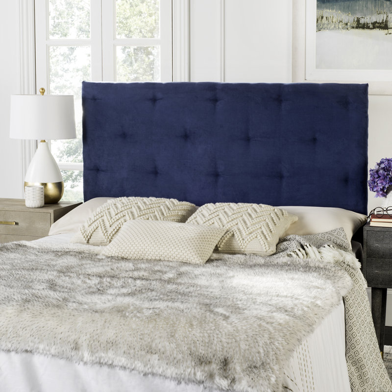 Orpington Upholstered Panel Headboard, Queen, Blue