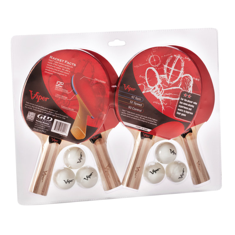 Viper Table Tennis 10 Piece Paddle Set