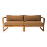 Venice Teak Outdoor Sofa with Sunbrella Cushions