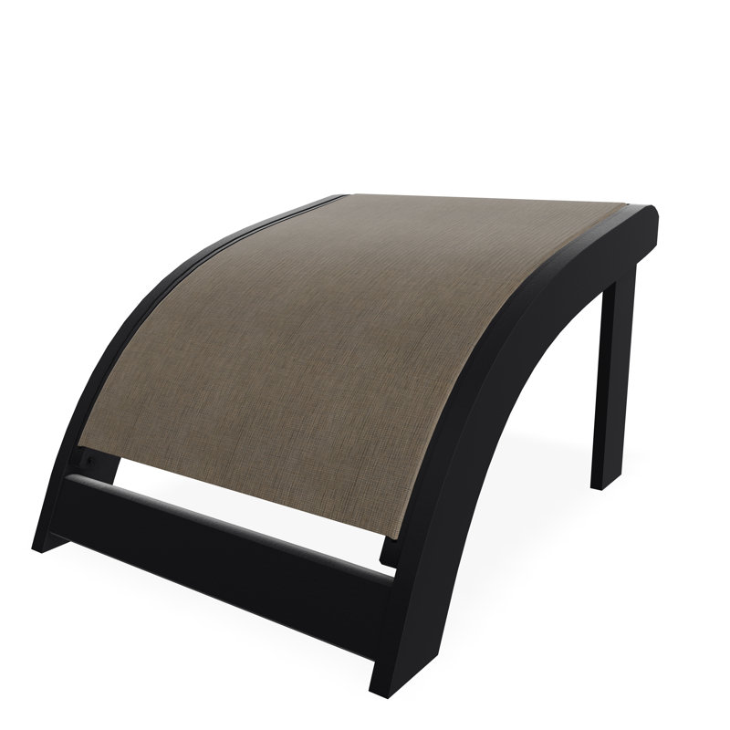 Repose-pieds Adirondack en polymère de qualité marine, Noir, Kora