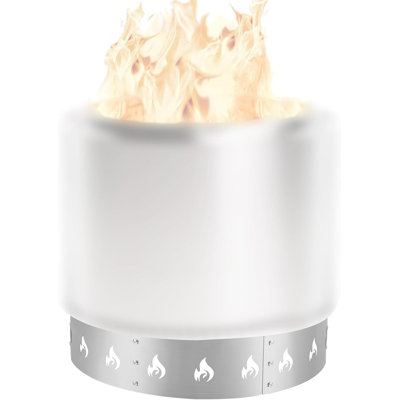 Heavy Duty Fire Pit Ring and Stand – 1.0mm Thick 304 Stainless Steel, Smokeless Portable Outdoor Fireplace for Patio, Backyard & Camping, Silver, 23.3x23.3x3.9 Inch