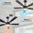 52" RGB Ceiling Fan With Led Light and Remote/APP Control-54726166