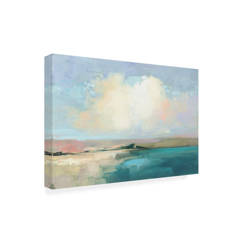 «Coastal Sky» par Julia Purinton - peinture sur toile tendue, H 30 po x l 47 po x P 2 po