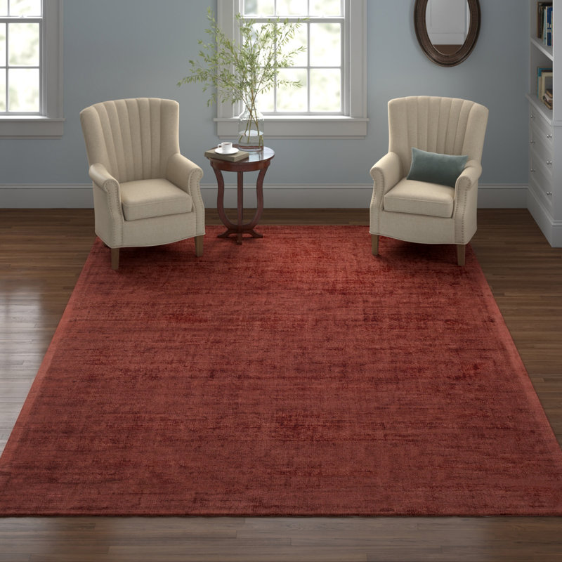 Moosup Hand Loomed Viscose Indoor Rug, Rectangle 5' x 7'6"