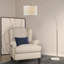 Lampe sur pied arquée 72 po mat avec base en marbre, convenant au salon et au couloir