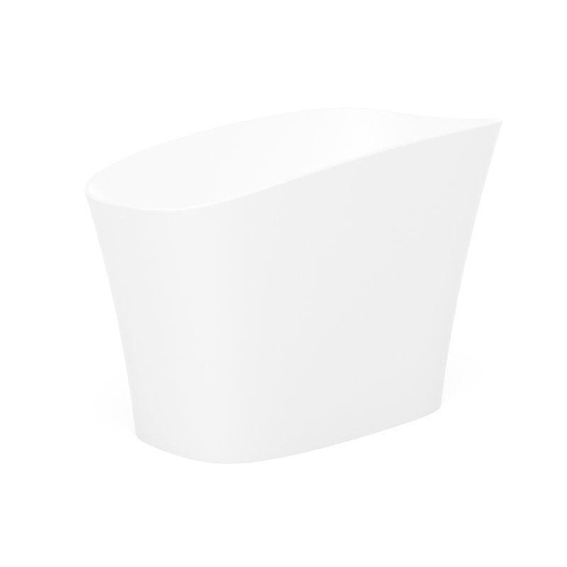 Solid Surface Freestanding Soaking Tub, 52 Inch, Matte White, Rectangle Shape, For Bathroom Decor 51 - Inch Bathtub, Minimalist And Stylish, Hotel Bathrooms, Easy Installation